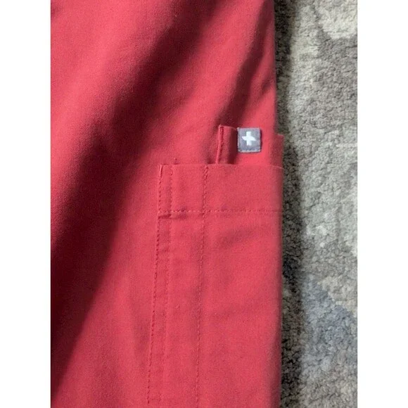 FIGS Technical Collection Womens Scrub Set Sz Small Tall Orange Nurse Medical - Picture 3 of 16